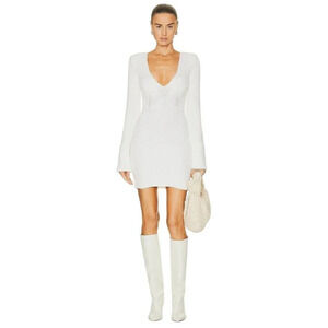 GAUGE81 Artik Dress in Ivory Large New Womens Sweater Knit Mini